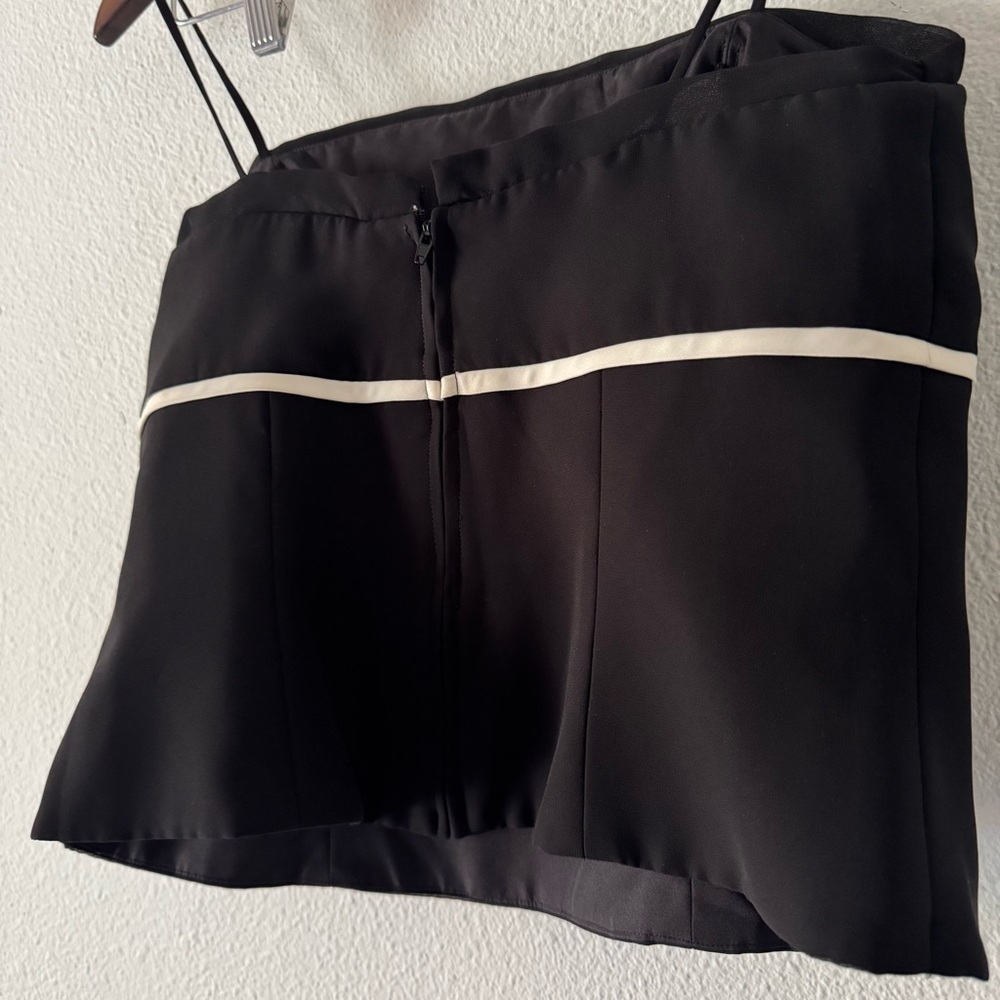 Vintage B2 Black White Bow Bustier Cami Bodice Top Y2K Preppy Size 14 - Picture 9 of 13